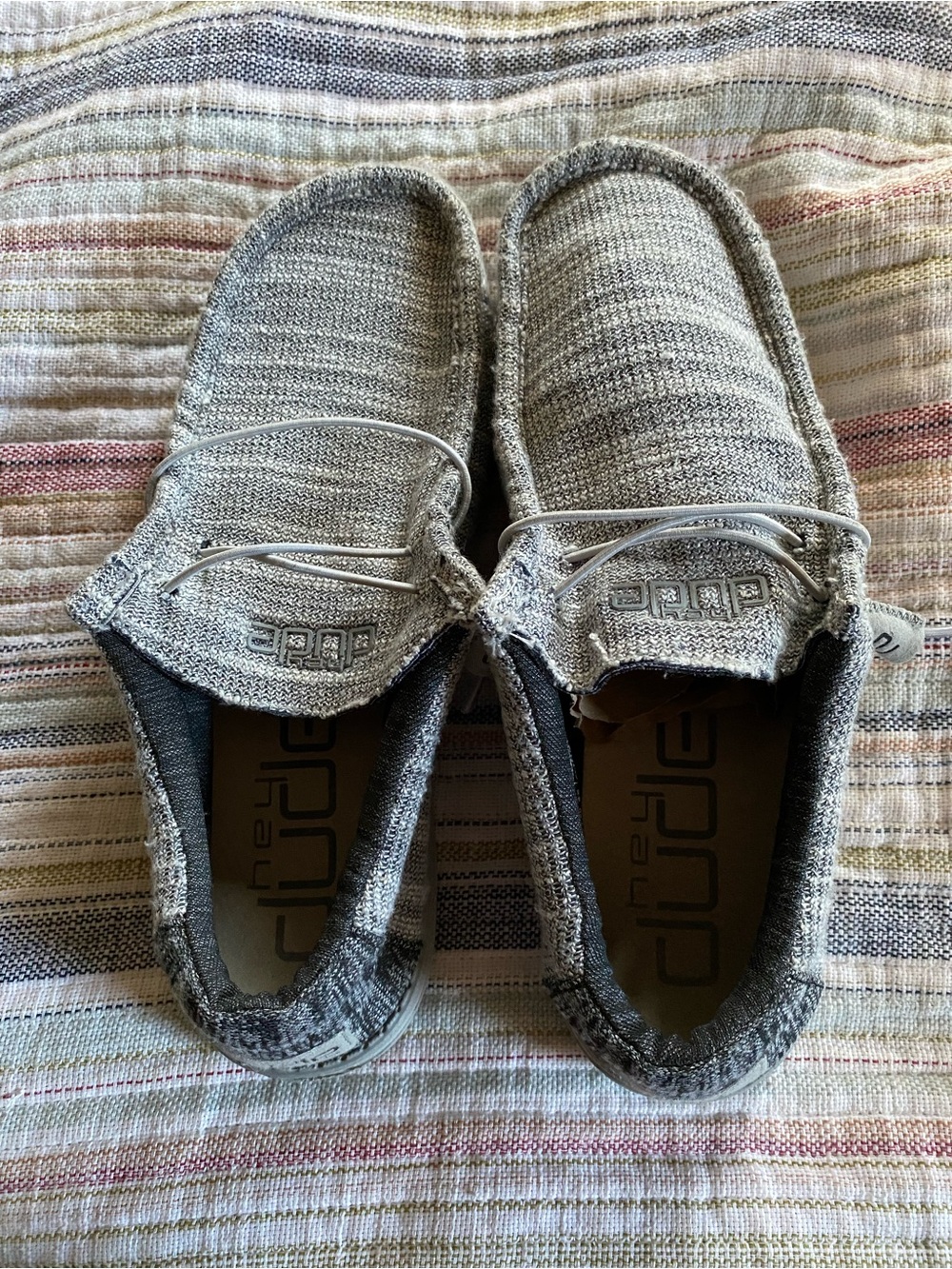 Hey Dude Wally Knit Slip-Ons in Heather Gray